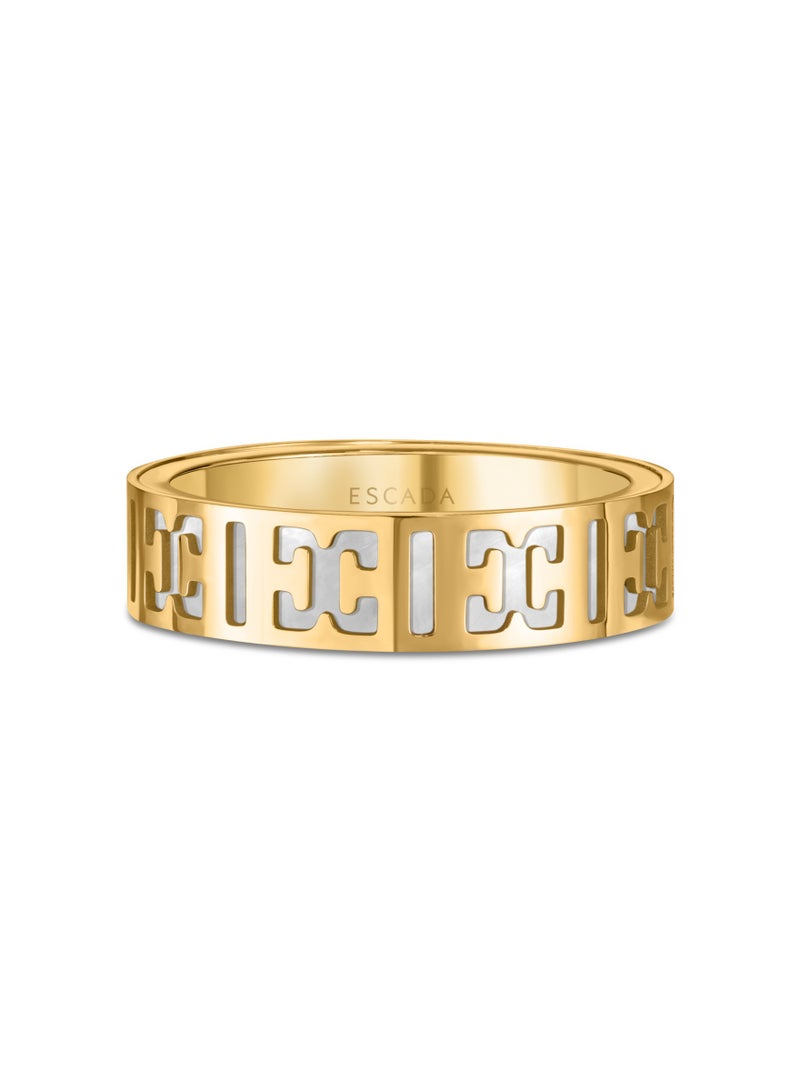 ESCADA Linda Gold And White Ring For Women 54MM  - Image 2