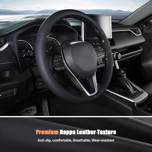 Aimato Customized Steering Wheel Cover for Toyota Camry 2018-2024/RAV4 2019-2025/Corolla 2020-2025/Avalon 2019-2022/Venza 2021-2024 Thin,Anti-Slip,Scratch-Resistant Exclusive Car Accessory for Toyota - Image 3