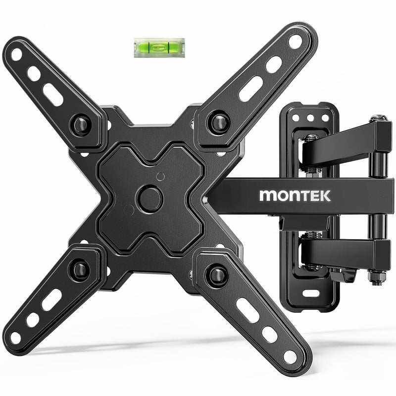 monTEK Full Motion TV Wall Mount Bracket for Most 13-43 Inch LED LCD Flat Screen TVs & Monitors, Swivel Tilt Extension Rotation with Articulating Arms, TV Mount Max VESA 200x200mm, up to 44lbs - Image 1