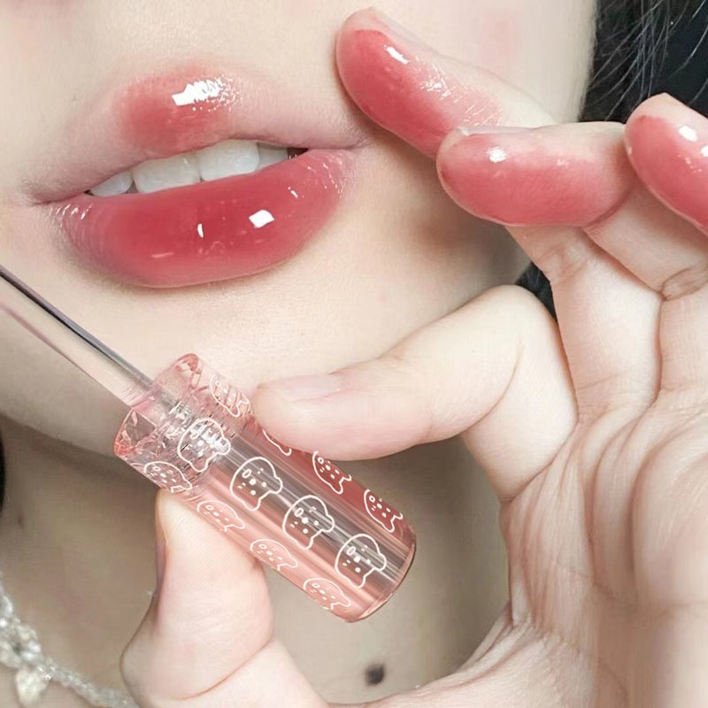 Capo Winnie Bubble Water Gloss Lip Glaze Mirror Glass Lip Glaze Women'S Lipstick Parity School Milk Brown Lip Gloss - Image 4