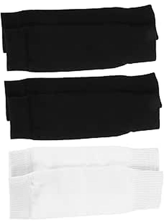 Youth Shin Guard Sleeves 3 Pairs Breathable Knitted Compression Football Socks Moisture Wicking Flexible Soccer Pads - Image 1