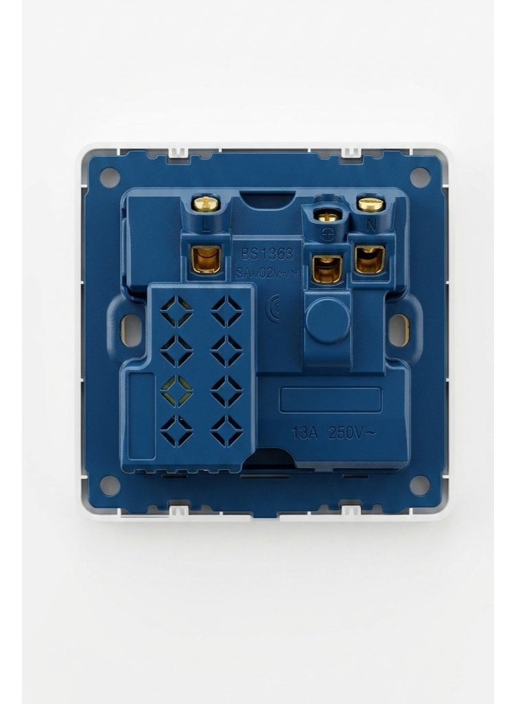 Modern UK Wall Socket with Dual USB Charging Ports and Integrated Switch, Premium Fireproof 3-Pin Wall Plug for Home and Office - British Standard - Image 3