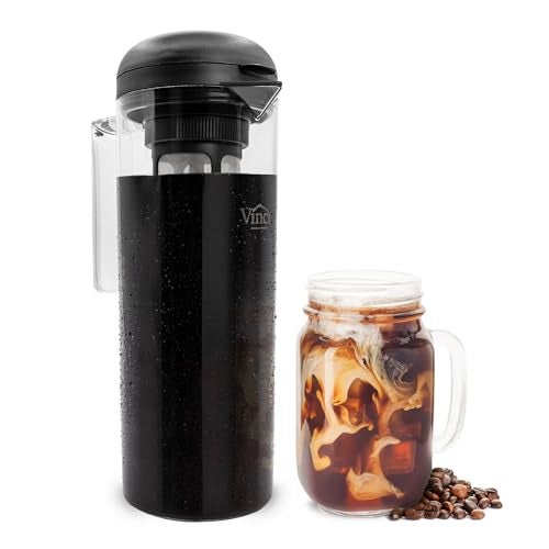 VINCI Cold Brew 360, Cold Brew Coffee Maker Featuring Patented Dual Filter 360 Brewing Technology, Cold Brew for Iced Coffee (1.4 Liters Capacity - Plastic Pitcher) - Image 1