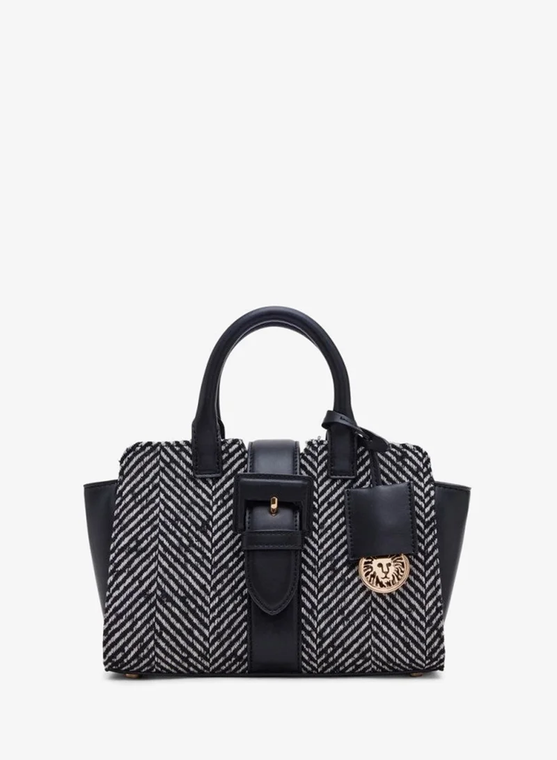 ANNE KLEIN Anne Klein Patterned Buckle Detail Satchel Bag