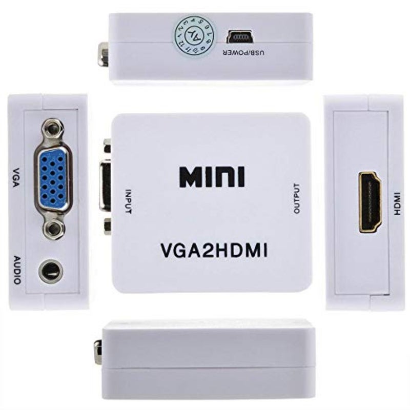VGA إلى HDMI Full HD Video 1080P Audio Converter Box محول للكمبيوتر المحمول DVD - Image 4