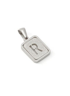 Generic Stylish Stainless Steel Letter Pendant R-Steel 