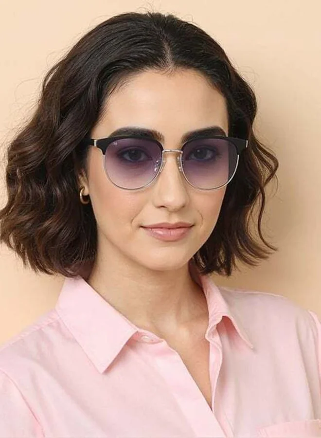فينسينت تشيس نظارة شمسية فينسنت تشيس | مستطيلة فضي أزرق بإطار كامل | حماية 100% من الأشعة فوق البنفسجية | للرجال والنساء | صغيرة | VC S15796