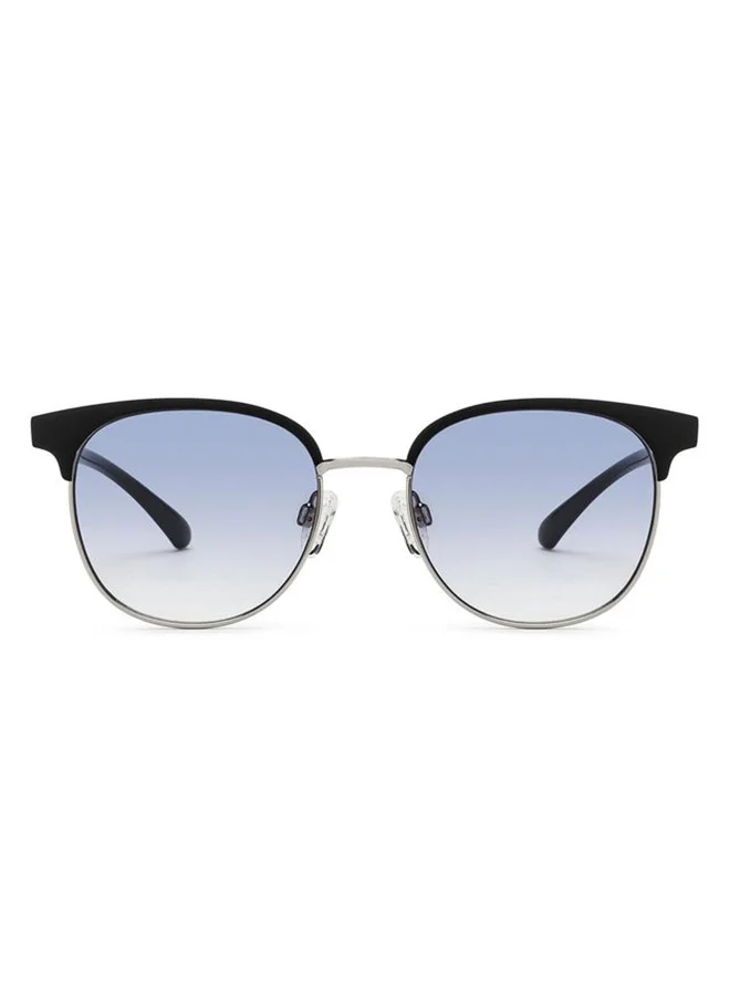 فينسينت تشيس Vincent Chase By Lenskart | Silver Blue Full Rim Rectangular | Economic Range | Branded Latest and Stylish Sunglasses | 100% UV Protected | Men & Women | Small | VC S15796