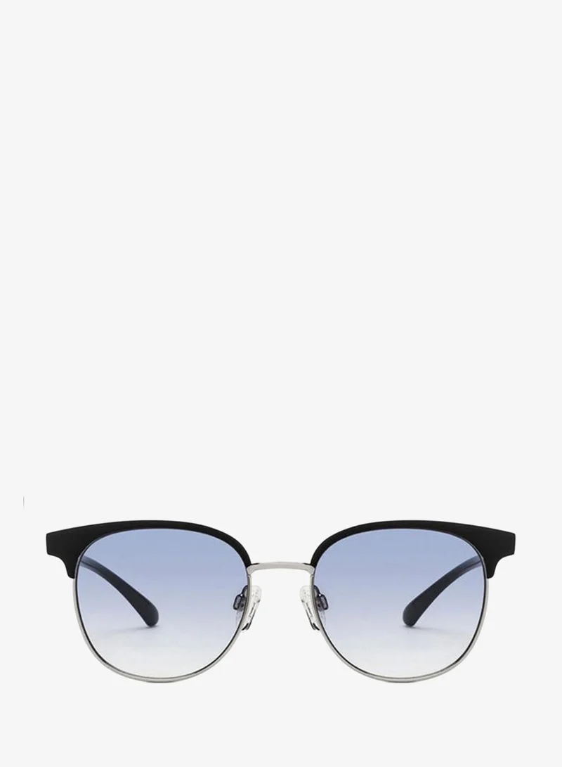 VINCENT CHASE Vincent Chase By Lenskart | Silver Blue Full Rim Rectangular | Economic Range | Branded Latest and Stylish Sunglasses | 100% UV Protected | Men &amp; Women | Small | VC S15796