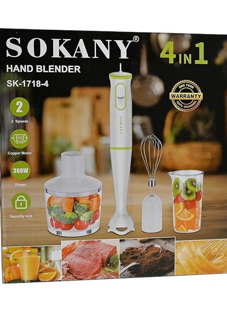 sokany - Sokany 4 in 1 Hand Blender/Mixer Grinder Blender/Manual Blender/Juicer Blender/Small Blender/Blender for Fruits, Coffee, Shakes/Smoothie Blender for Home, Office, Camping - Image 1