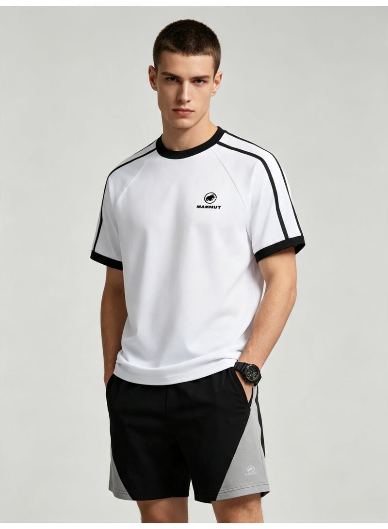 Mammut Men and women contrast striped raglan sleeves loose short sleeve T-shirt - Image 1