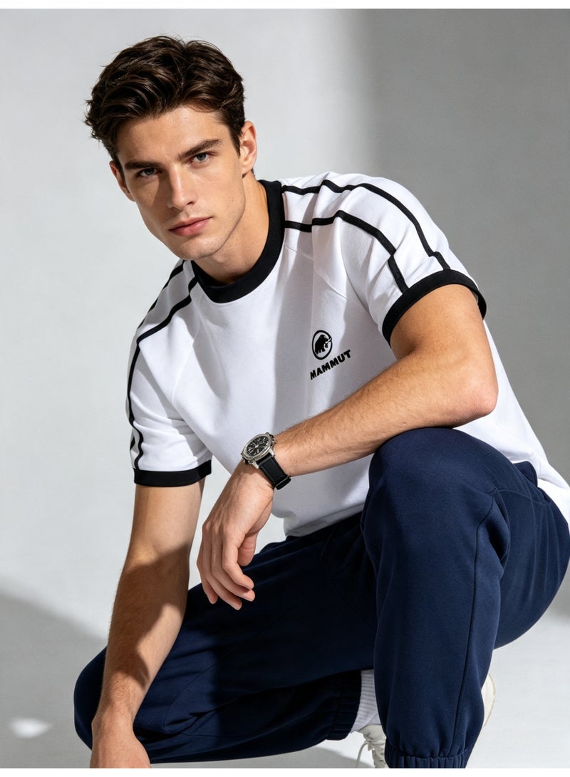 Mammut Men and women contrast striped raglan sleeves loose short sleeve T-shirt - Image 2