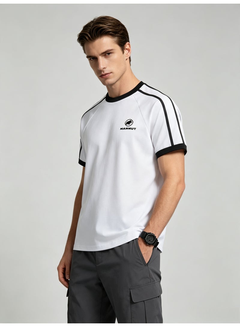 Mammut Men and women contrast striped raglan sleeves loose short sleeve T-shirt - Image 3