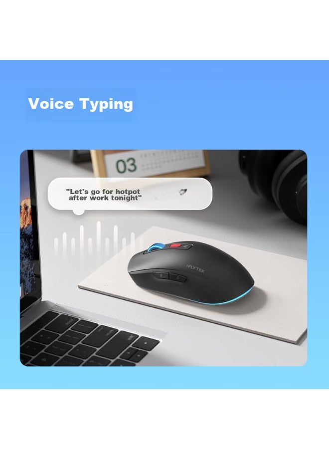 iFLYTEK Xunfei Ai Smart Mouse Am50, Wireless Mouse, Bluetooth Mouse, Ai Writing And Q&A, Intelligent Ppt Generation, Wireless Charging, Office Mouse, White - Image 5