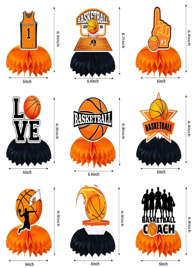 BQK 9 Pcs Basketball Centerpieces Basketball Party Decorations Basketball Table Decorations Basketball Birthday Party Supplies - Image 2