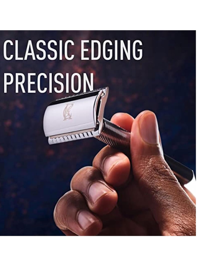King C. Gillette Double-Edge Safety Razor blades for better control, 100 count, with anti-friction coating