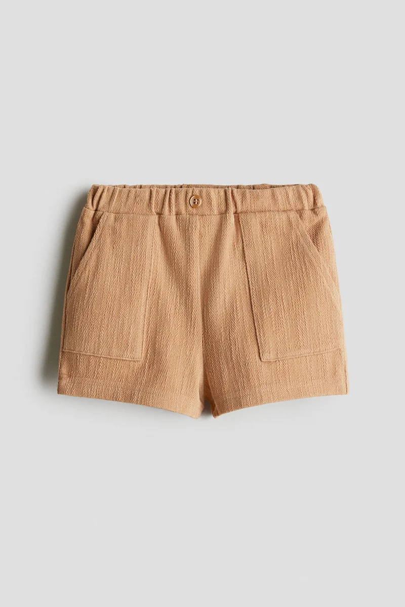 اتش اند ام Textured-jersey shorts