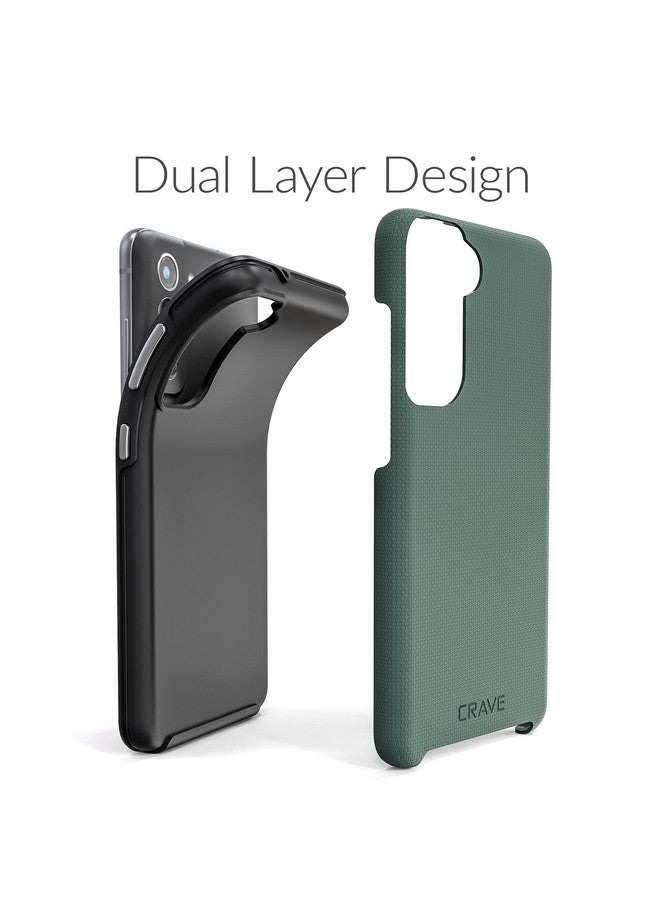 Crave Dual Guard Case, Shockproof Protection Dual Layer for Samsung Galaxy S21 FE, S21 FE 5G - Forest Green - Image 4