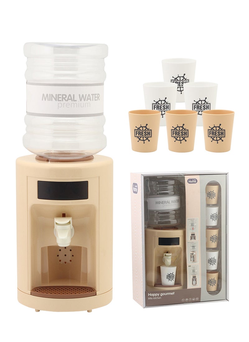 MaBaby Mini Kids Water Dispenser,Desk Water Dispenser Pretend Play Toy Kitchen Set with Lights and Effects,Kitchen Toys for Kids  - Image 1