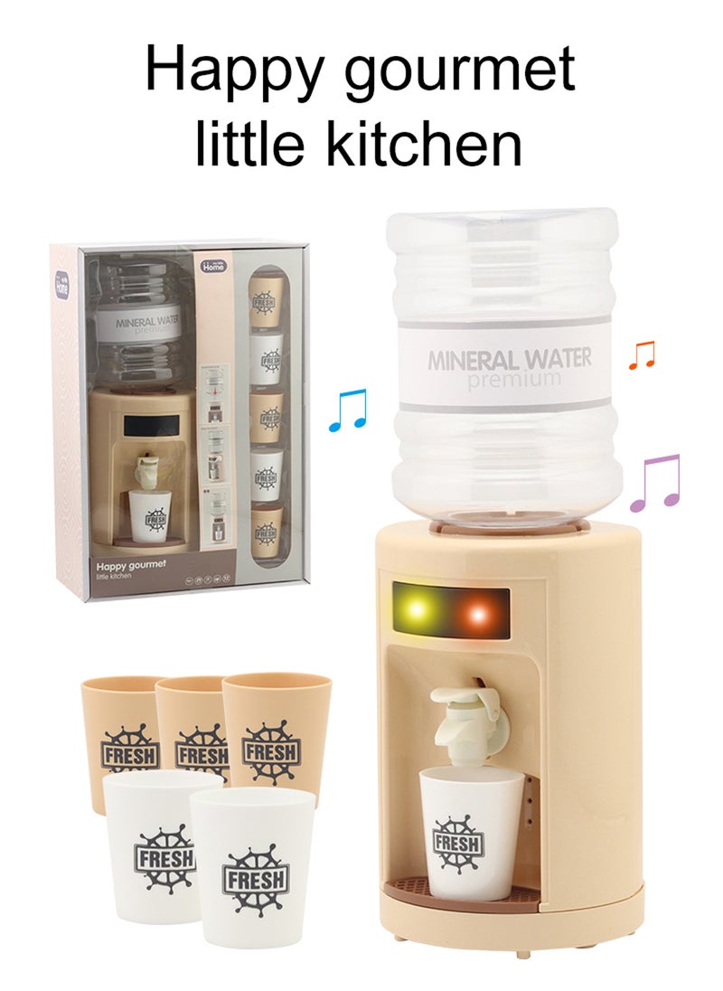 MaBaby Mini Kids Water Dispenser,Desk Water Dispenser Pretend Play Toy Kitchen Set with Lights and Effects,Kitchen Toys for Kids  - Image 2