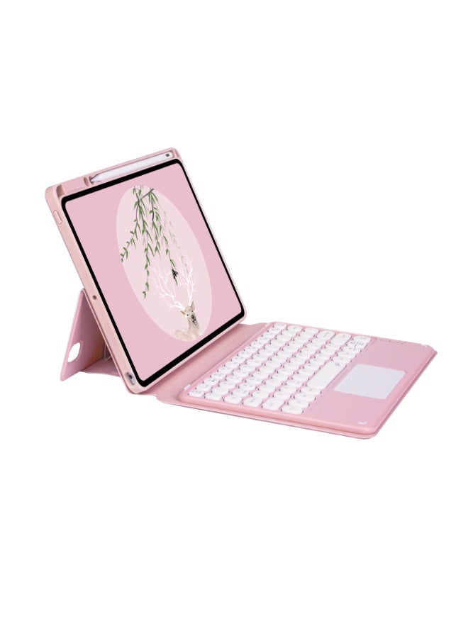 عام غطاء آيباد مغناطيسي عمودي مع لوحة مفاتيح وتاتش باد قابل للفصل، مناسب لآيباد إير الجيلين الخامس والرابع وآيباد برو 11 إنش، مع غطاء خلفي شفاف وحامل للقلم. - Image 1