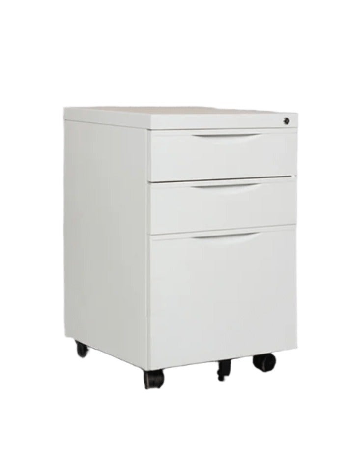 Protector 3 Drawer File Cabinet with Lock, Under Desk Metal Filing Cabinet for Home Office,Lockable Rolling File Cabinet with 2 Keys , Fully Assembled - Image 1