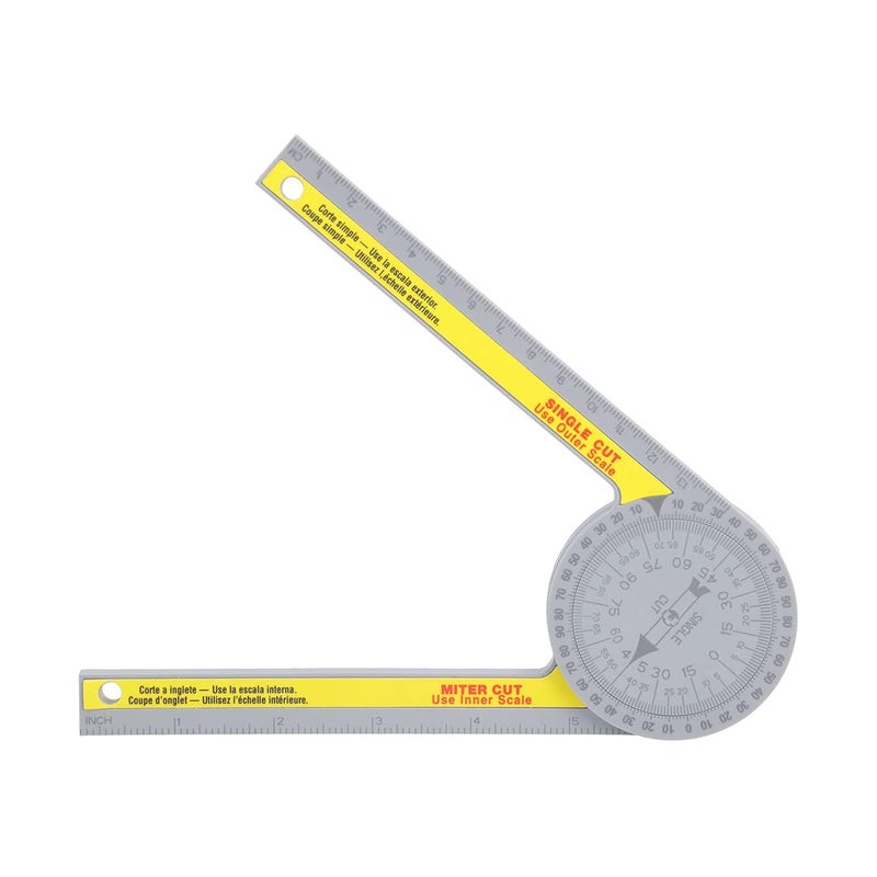 360 Degree Rotatable Miter Saw Protractor Angle Finder with Scales for Carpenters Builders and DIY Woodworking Projects - Image 2