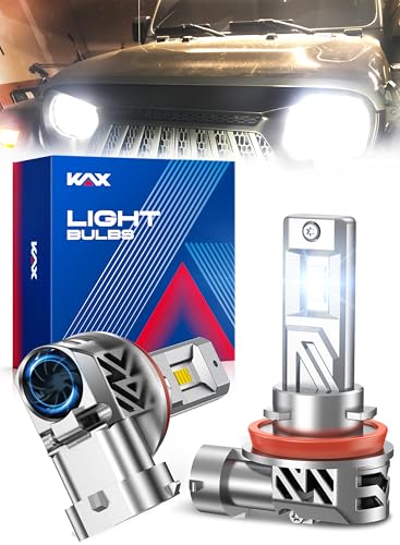 KAX 2025 10X Brightener 9005 Led Bulb for Car Owners 50000Lm HB3 for Drivers at Night LED Bulb During Bad Weather 11 Real Size 100000 Hours Lifespan 99 Fit Your Vehicles Plug Play 2 Pack - Image 1