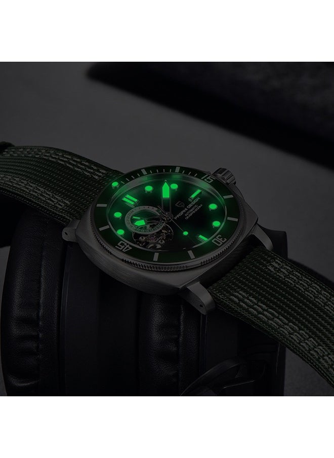PAGANI DESIGN Men's Automatic Watches Unique Square Stainless Steel Mechanical Wrist Watch for Men Nylon Watchband 200M Waterproof  - Image 4