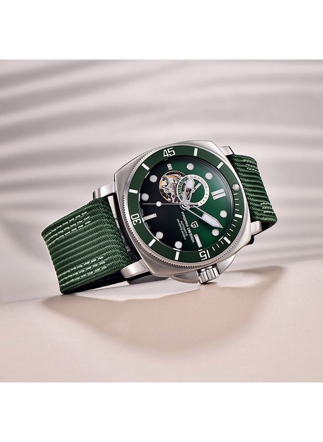 PAGANI DESIGN Men's Automatic Watches Unique Square Stainless Steel Mechanical Wrist Watch for Men Nylon Watchband 200M Waterproof  - Image 3