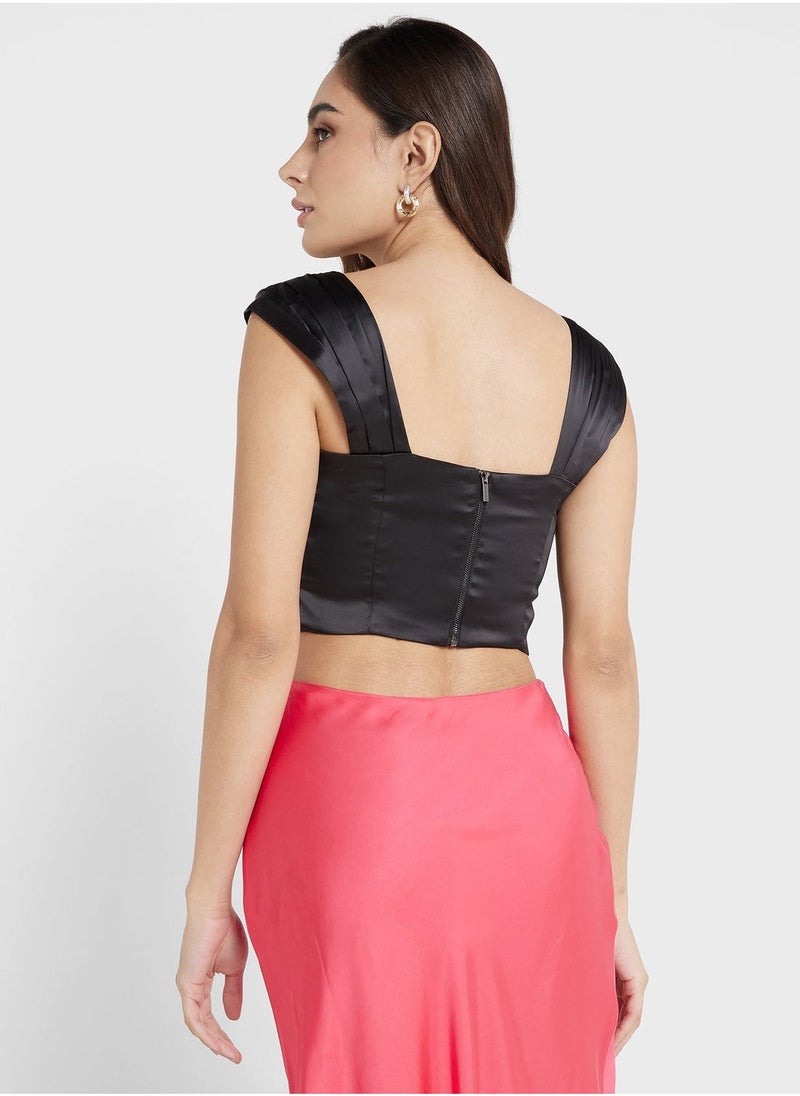 Ella Limited Edition Embellished Trim Crop Top - Image 2