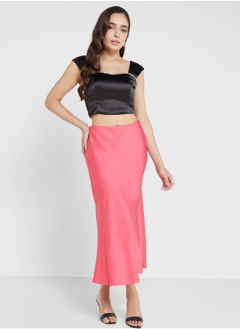 Ella Limited Edition Embellished Trim Crop Top - Image 1
