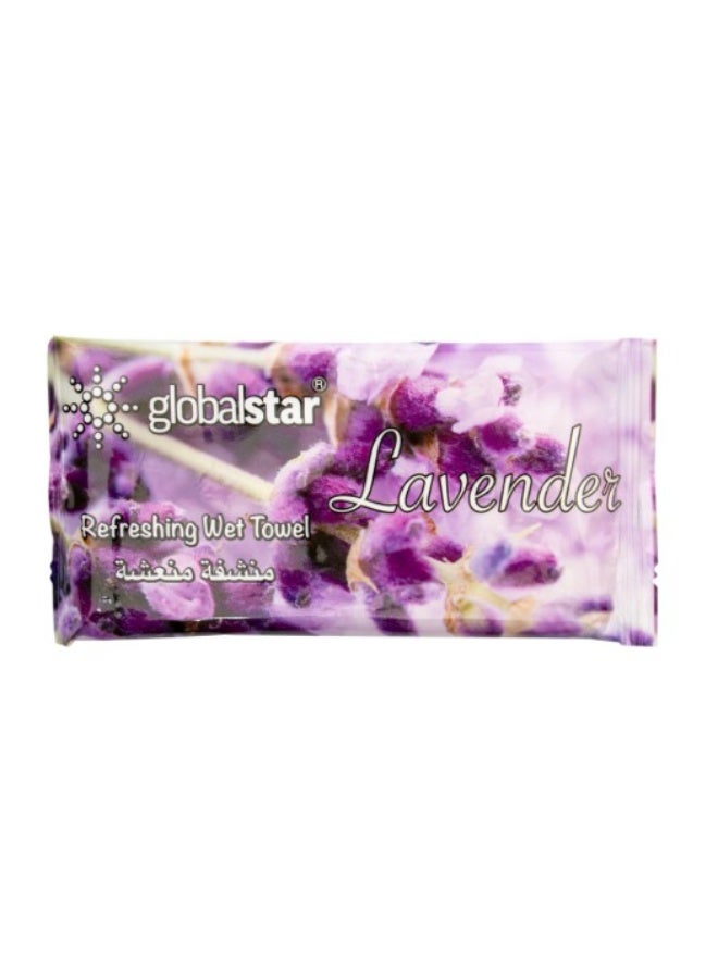 Globalstar Refreshing Wet Towel Lavender, 45ml pack of 20 - Image 1