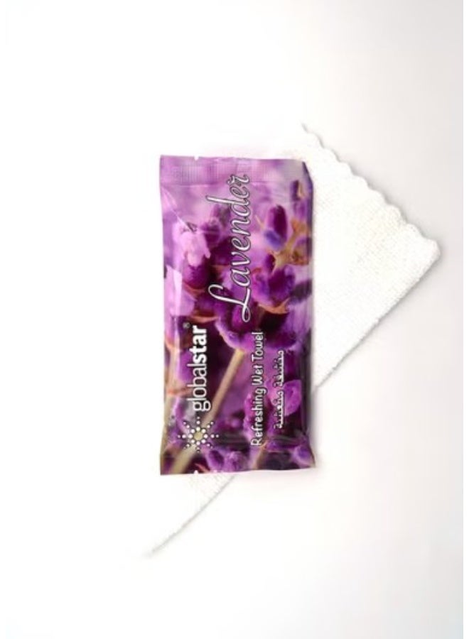 Globalstar Refreshing Wet Towel Lavender, 45ml pack of 20 - Image 3