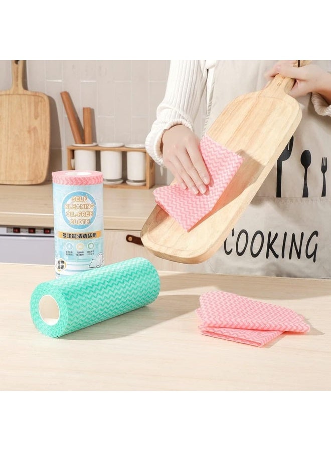 مناشف تنظيف متعددة الأغراض مبللة وجافة - مناشف ورقية من الألياف الدقيقة قابلة لإعادة الاستخدام والغسل، عبوة من 50 قطعة في عبو - Image 4