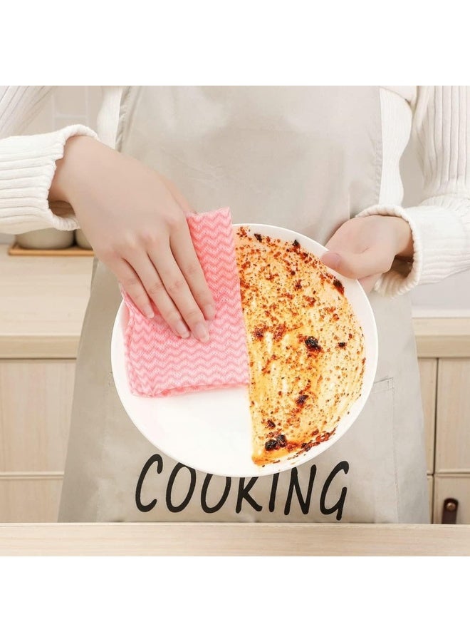 مناشف تنظيف متعددة الأغراض مبللة وجافة - مناشف ورقية من الألياف الدقيقة قابلة لإعادة الاستخدام والغسل، عبوة من 50 قطعة في عبو - Image 1