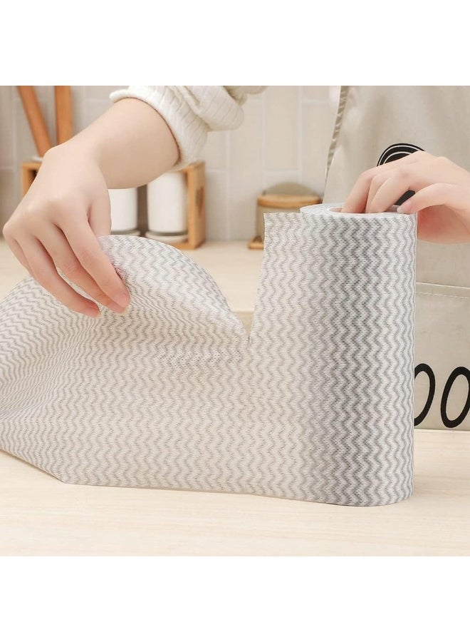 مناشف تنظيف متعددة الأغراض مبللة وجافة - مناشف ورقية من الألياف الدقيقة قابلة لإعادة الاستخدام والغسل، عبوة من 50 قطعة في عبو - Image 5