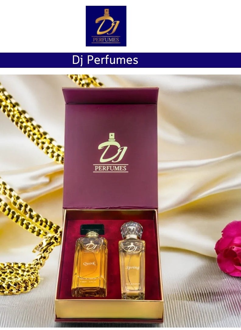 DJ Perfumes DJ Perfumes 2pcs 80ml Gift Set for Men & Women(Quirk EDP 80ml + Spring EDP 80ml)  - Image 1