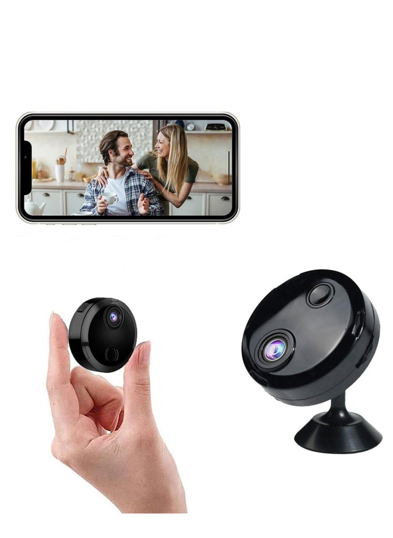SYOSI Mini Camera with Stand, 1080P HD Hidden Camera Support WiFi, Wireless Security Camera Mini Outdoor/Indoor with Audio,Hidden Camera, Home Surveillance Camera, Infrared Night Vision Dome Camera  - Image 1