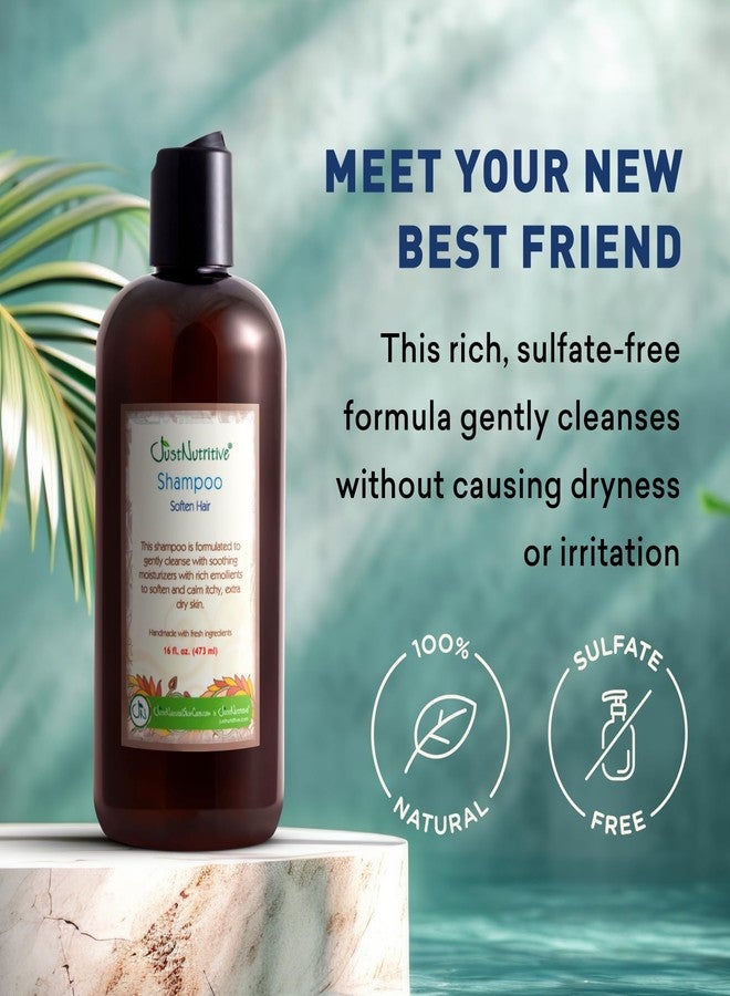 Just Nutritive Psoriasis Soften Hair Shampoo | Natural Shampoo for Scalp Concerns | Sulfate Free Shampoo for Men and Women | Scalp Treatment for All Hair Types 16 Fl Oz - Image 4