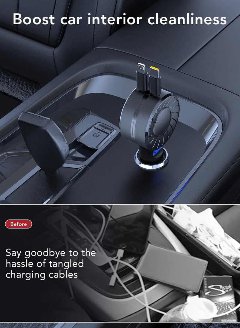 Retractable Car Charger 3 in 1 Fast Charging Adapter  - Image 5