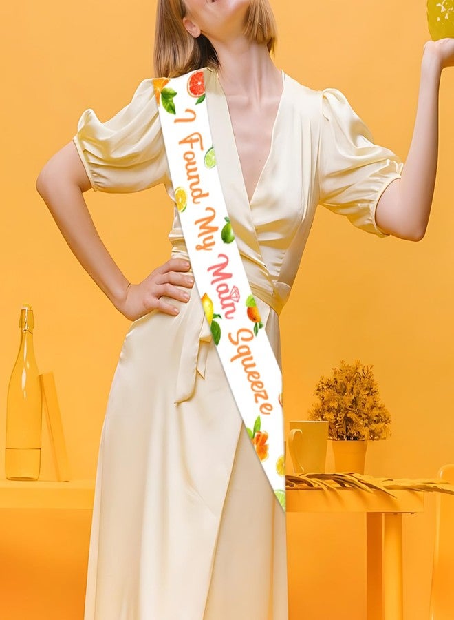 Blisstock Citrus Themed Bridal Shower Decorations I Found My Main Squeeze Sash Lemon Bridal Shower Decor Yellow and Green Lemon Bachelorette Sash for Women Bachelorette Bridal Shower Engagement Wedding Party - Image 4