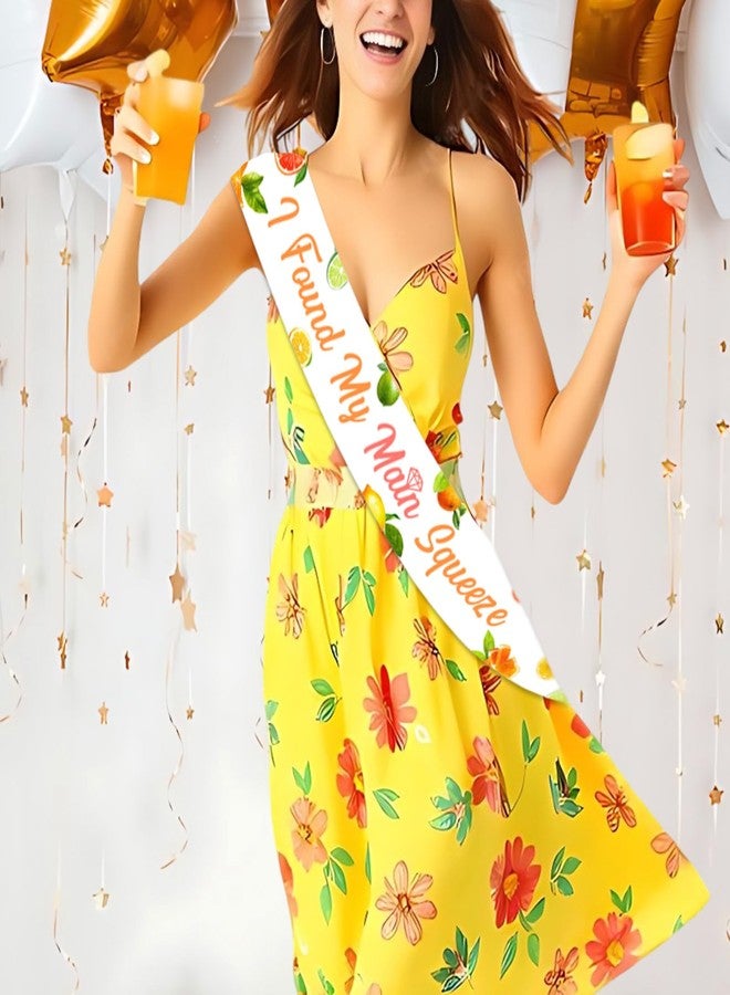 Blisstock Citrus Themed Bridal Shower Decorations I Found My Main Squeeze Sash Lemon Bridal Shower Decor Yellow and Green Lemon Bachelorette Sash for Women Bachelorette Bridal Shower Engagement Wedding Party - Image 2