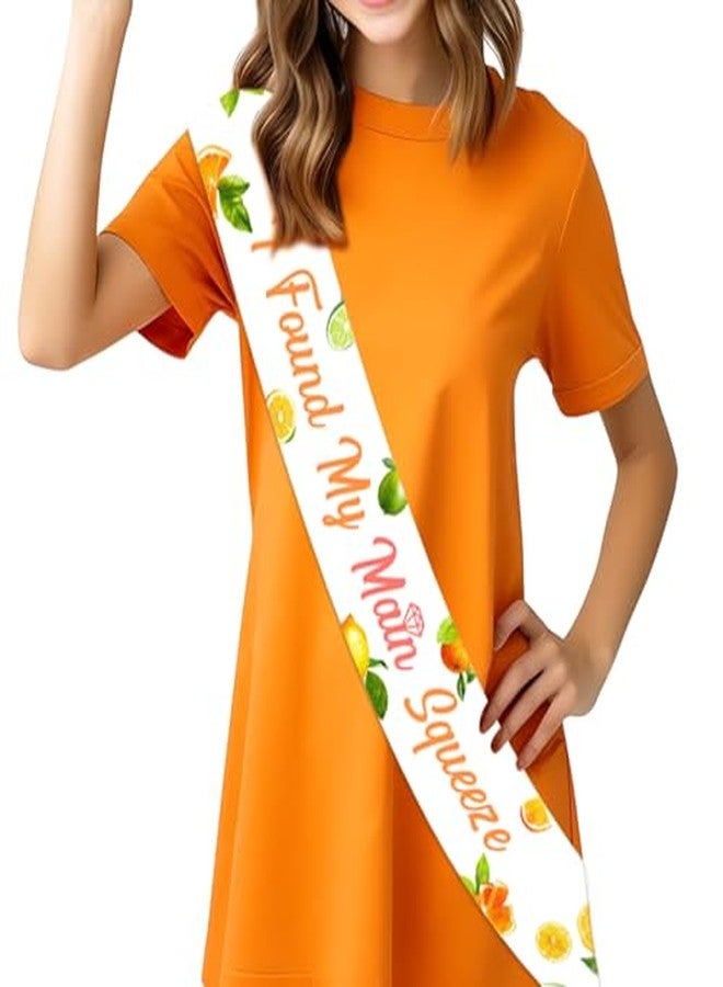 Blisstock Citrus Themed Bridal Shower Decorations I Found My Main Squeeze Sash Lemon Bridal Shower Decor Yellow and Green Lemon Bachelorette Sash for Women Bachelorette Bridal Shower Engagement Wedding Party - Image 1