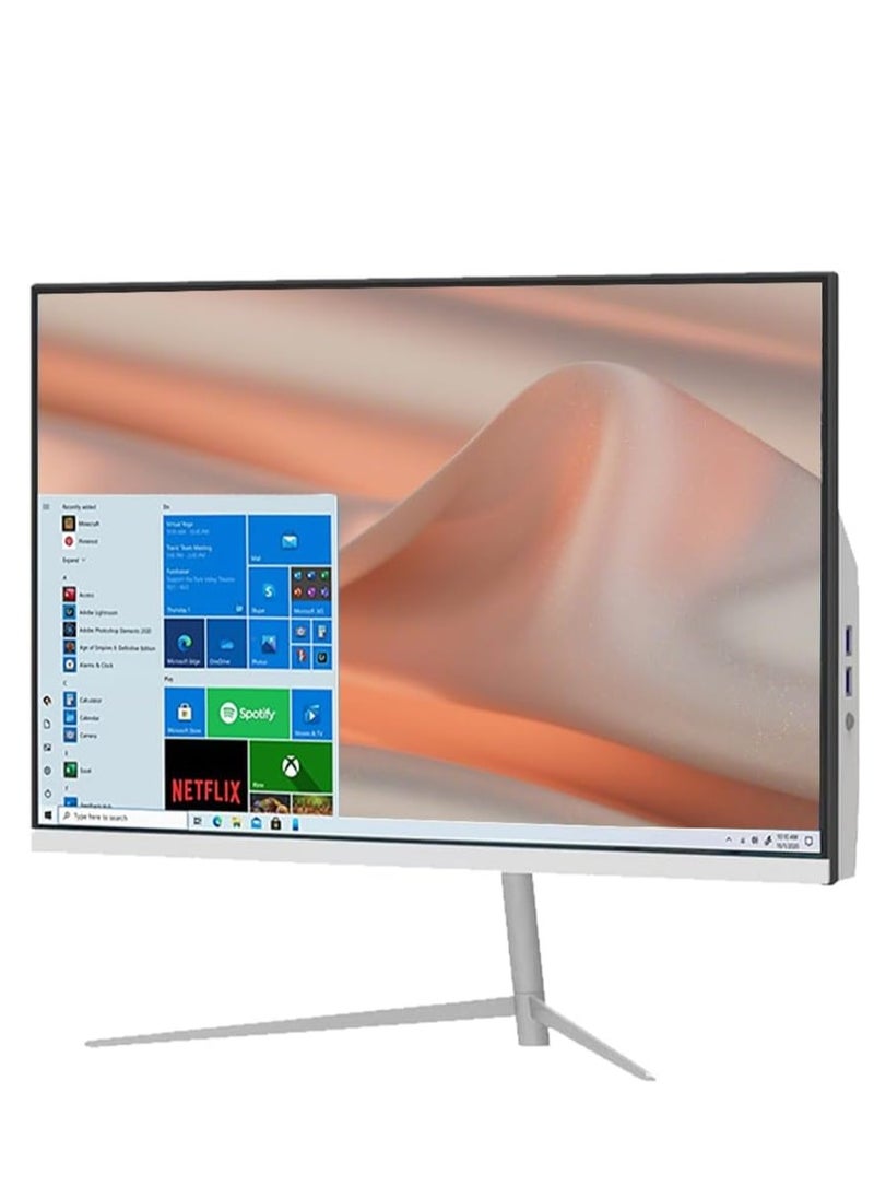 Generic All-in-One Computer, 24 inch All-in-One Desktop Computer with Intel Core I5-3470S CPU 8GB DDR3 256GB SSD 1920 * 1080 Screen White built-in speaker  - Image 1