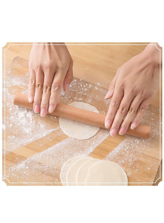 Household rolling pin Rolling pin Solid wood dumpling wrapper baking rolling pin non-stick rolling pin - Image 2
