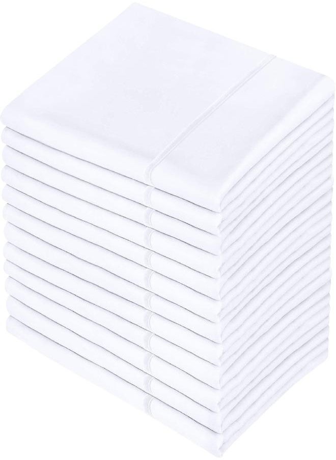 Utopia Bedding Utopia Bedding Queen Pillowcases - 12 Pack - Bulk Pillowcase Set - Envelope Closure - Soft Brushed Microfiber Fabric - Shrinkage and Fade Resistant Pillow Covers 20 x 30 Inches (Queen, White)  - Image 1