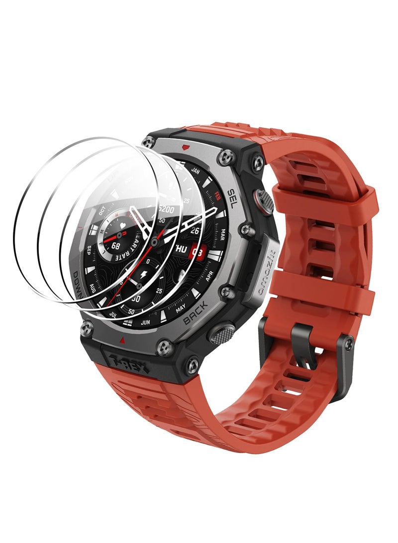 Amazfit تي ريكس 3 48mm خفف من الزجاج 9H صلابة شاشة واقية فيلم فقاعة مجانا  - Image 1