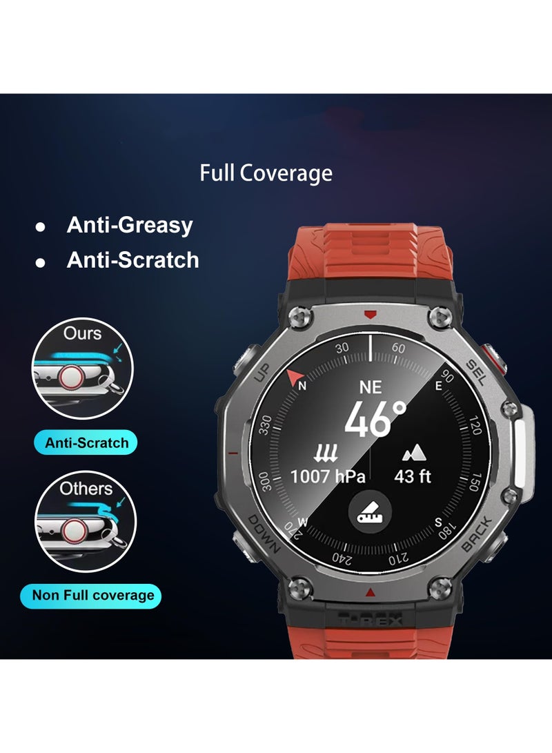 Amazfit تي ريكس 3 48mm خفف من الزجاج 9H صلابة شاشة واقية فيلم فقاعة مجانا  - Image 2