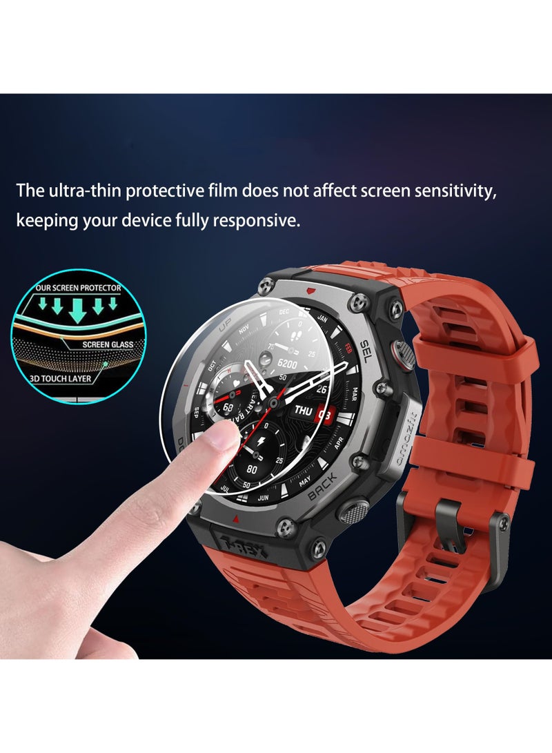 Amazfit تي ريكس 3 48mm خفف من الزجاج 9H صلابة شاشة واقية فيلم فقاعة مجانا  - Image 3